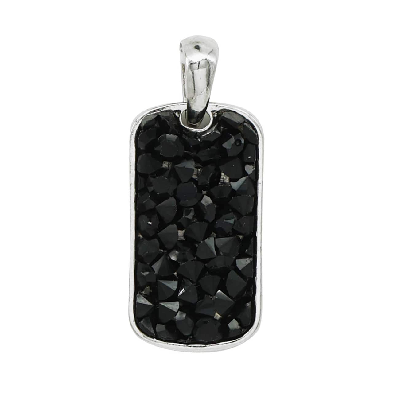 Black Textured Dog Tag Pendant by Bead Landing™